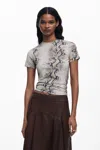 Desigual Animal Print T-shirt In Brown
