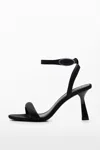Desigual Ankle Strap Heeled Sandal In Black