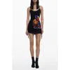 Desigual Aquatic Print Minidress In Black