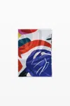 Desigual Arty Floral Scarf In Material Finishes