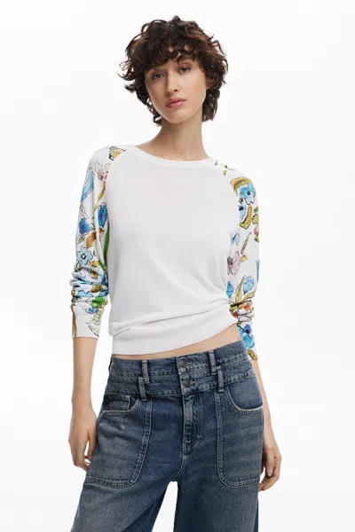 DESIGUAL ARTY SLEEVE SWEATER