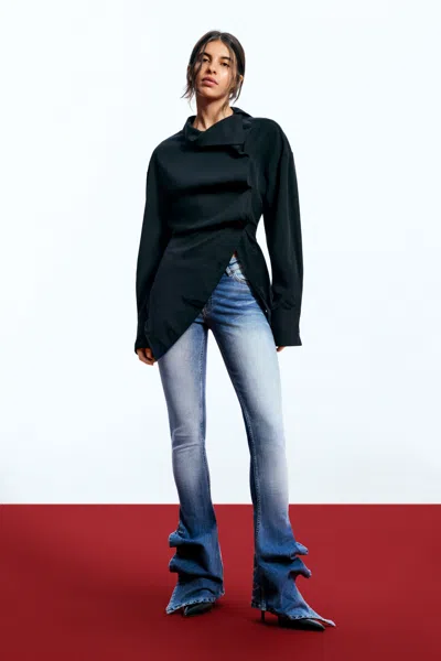 Desigual Asymmetric Egonlab Shirt In Green