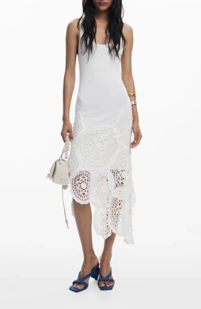 Desigual Asymmetric Hem Cotton Sundress In Multi