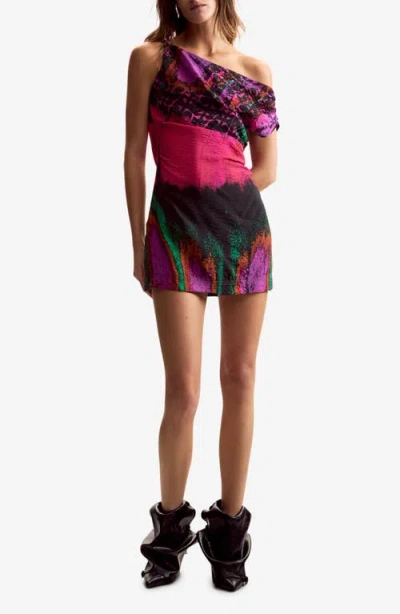 Desigual Asymmetric Minidress In Multi