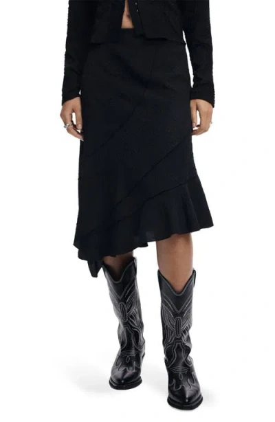 Desigual Asymmetric Skirt In Black