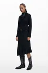 Desigual Asymmetric Texture Skirt In Black