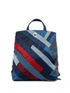 Desigual Austen Sumy Denim Patchwork Backpack In Blue