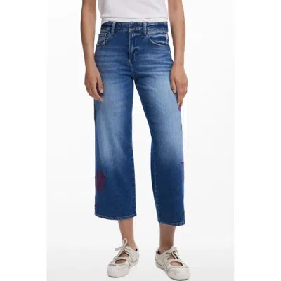 Desigual Azzurro Cotton Women Jeans In Blue