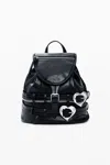 Desigual Medium Faux Leather Backpack In Black