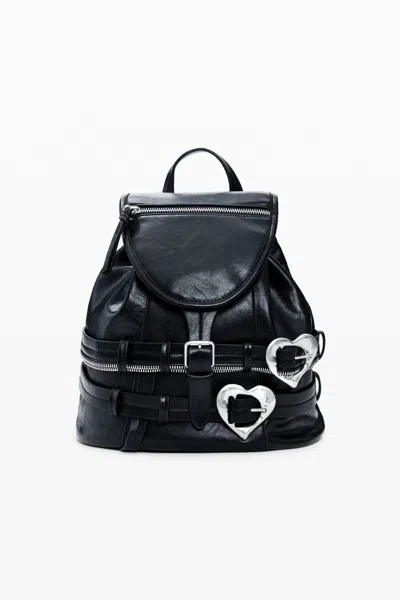 DESIGUAL BACKPACK BUCKLES HEARTS