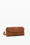 Desigual Bag With Geometric Embossing In Brown