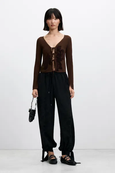 Desigual Balloon Lyocell Trousers In Black