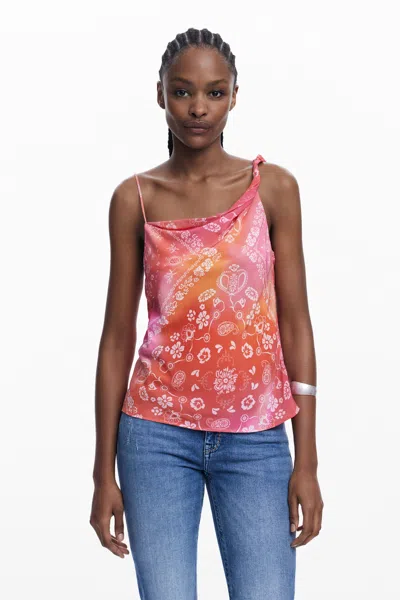 Desigual Bandana Blouse In Red