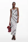 Desigual Bandana Strap Dress In White