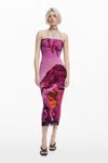Desigual Bandeau Dress M. C. Lacroix In Red