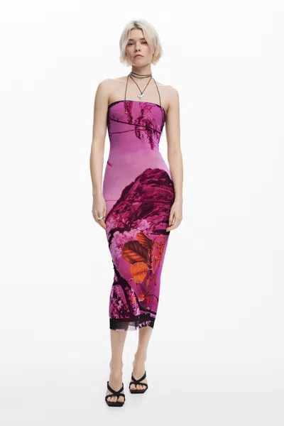 Desigual Bandeau Dress M. C. Lacroix In Red