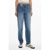 Desigual Barrel Leg Jeans In Blue