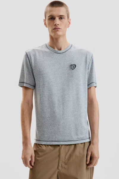 Desigual Basic Knit T-shirt In Gray