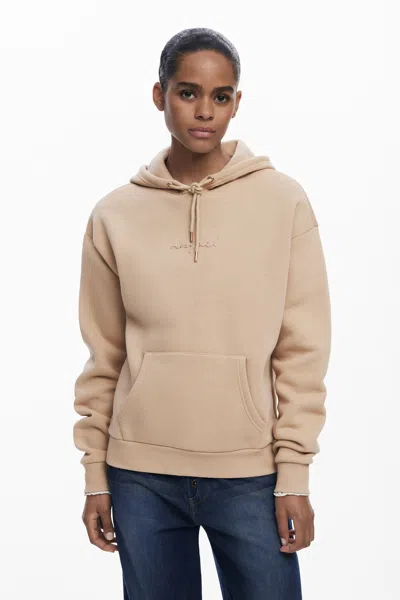 Desigual Basic Logo Sweatshirt In Orange