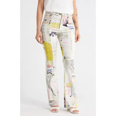 Desigual Belted Stretch Cotton Pants In White