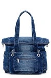 Desigual Large Multiposition Voyager Backpack In Medium Blue