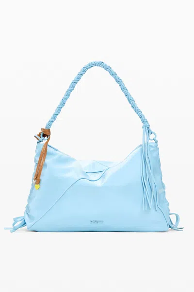 Desigual Big Shiny Bag In Blue