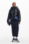 Desigual コンビネーションショートキルティングコート In Black