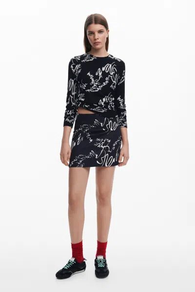 Desigual ミニスカート レタリング In Black