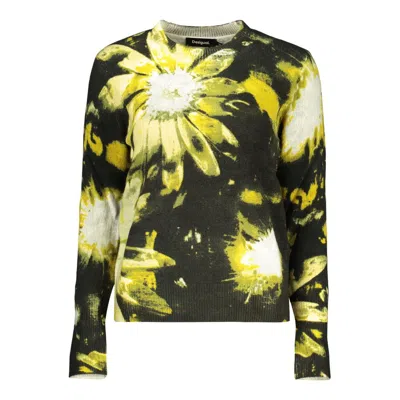 Desigual Black Acrylic Womens Sweater In Brown