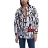 Desigual Oversize Lettering Button-up Shirt In White