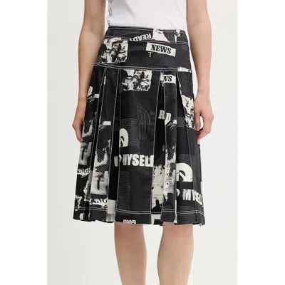 DESIGUAL BLACK COTTON SKIRT