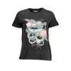 Desigual Black Cotton T-shirt In Black