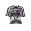 Desigual Black Cotton T-shirt In Multi