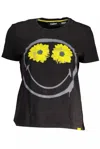 DESIGUAL BLACK COTTON TOPS & T-SHIRT