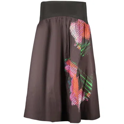 Desigual Black Cotton Women Skirt In Multi