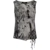 Desigual Black Elastane Tank Tops In Black