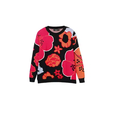 Desigual Black Polyamide Sweatshirt In Multi