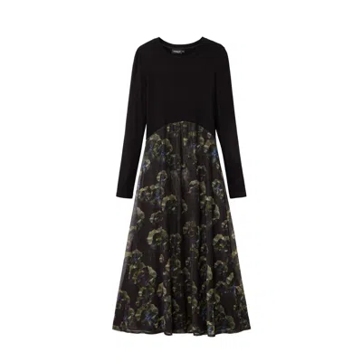 Desigual Black Polyester Casual Dress