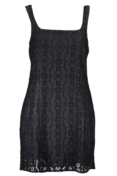 Desigual Short Lace Dress In Black