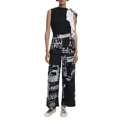 Desigual Black Polyester Jumpsuit