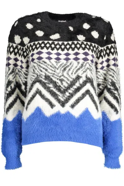 Desigual Black Polyester Sweater In Multi