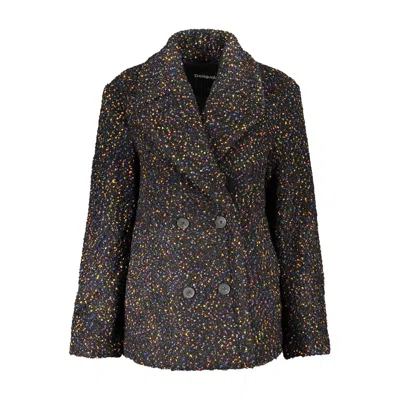 Desigual Black Polyester Women's Jacket In Multi