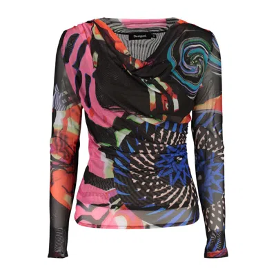 Desigual Black Polyester Womens Sweater In Multi