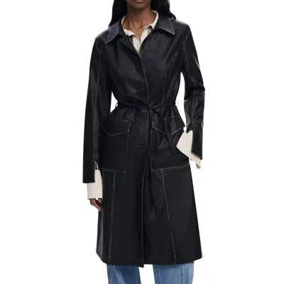 Desigual Black Polyethylene Coat
