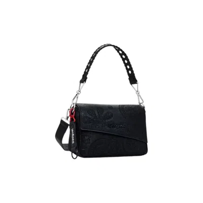 Desigual Black Polyethylene Handbag In Blue