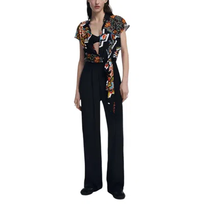 DESIGUAL BLACK VISCOSE JUMPSUIT