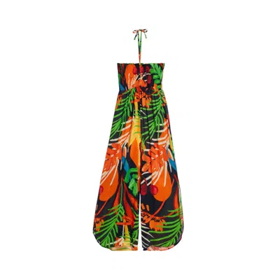 Desigual Black Viscose Jumpsuit In Multi