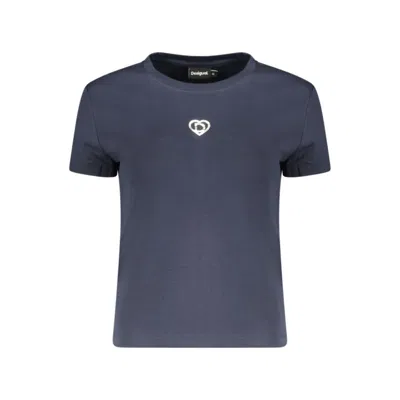 Desigual Blu Cotton Women T-shirt In Black