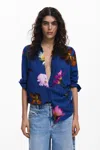 Desigual 花柄シャツ In Blue