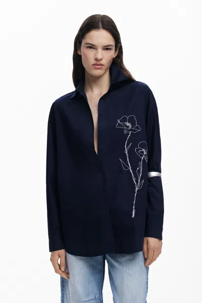Desigual 花柄のシャツ In Blue